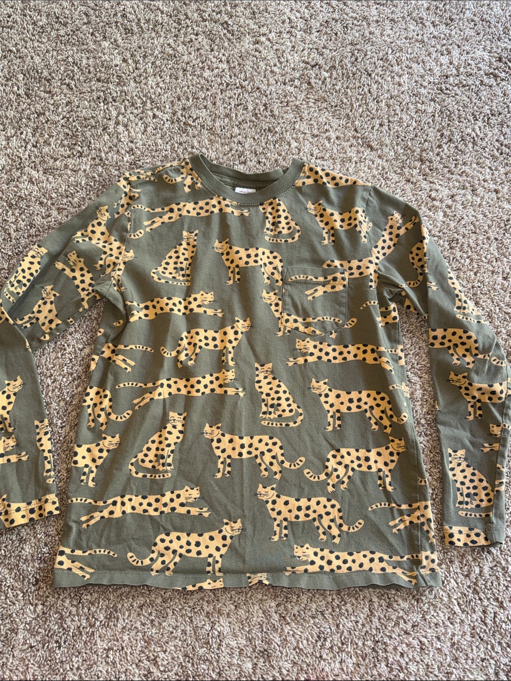 Hanna Andersson all over jaguar print long sleeve size 12
